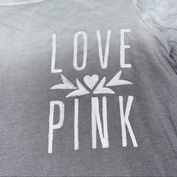 PINK White & Grey Ombre Slouchy Sweatshirt - Picture 8 of 10